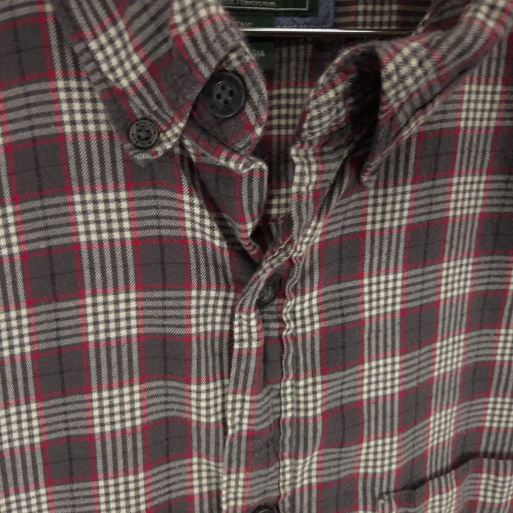 Woolrich Flannel Shirt Mens M Gray Red Plaid Long Sleeve Button Down Outdoor - Picture 4 of 9